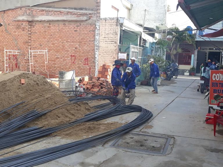 Chuẩn bị mặt bằng thi công